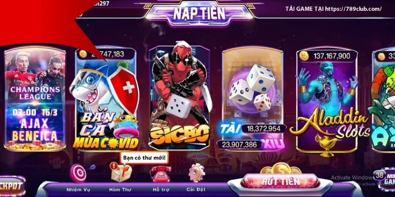 Kho game của sân chơi 789club